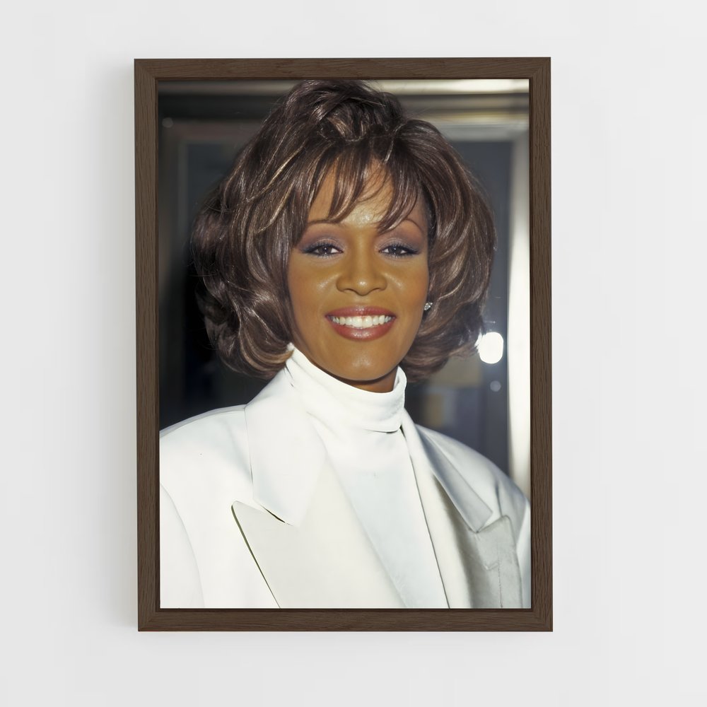 ap-whitney houston-9 cadre Bois foncé
