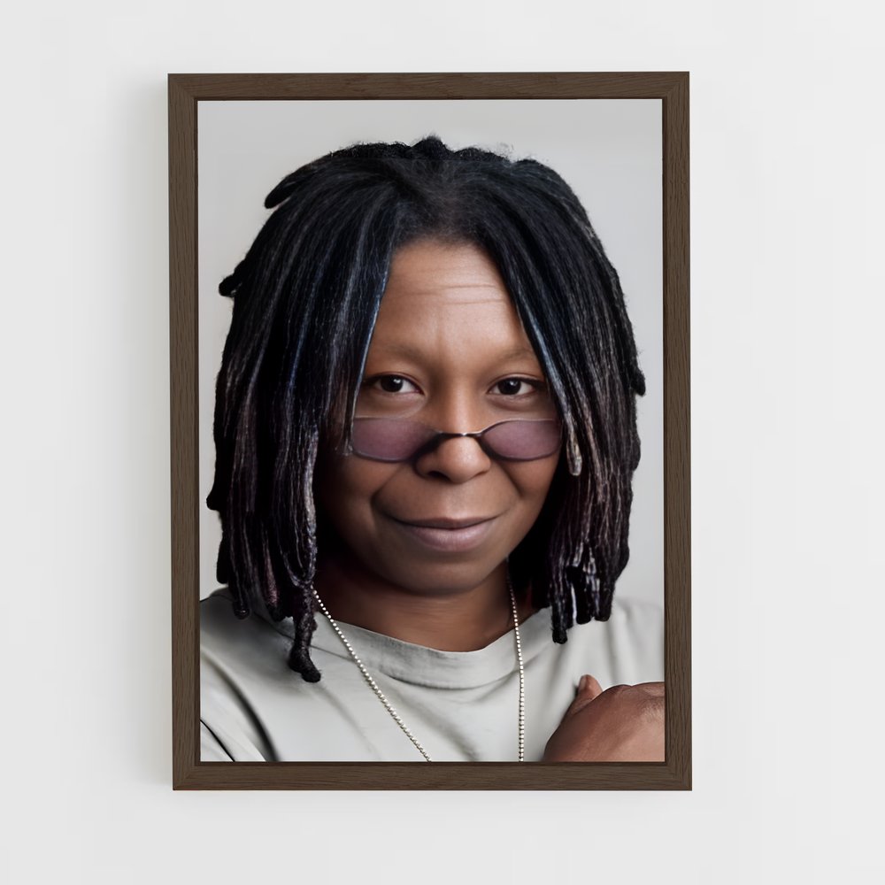 ap-whoopi goldberg-3 cadre Bois foncé