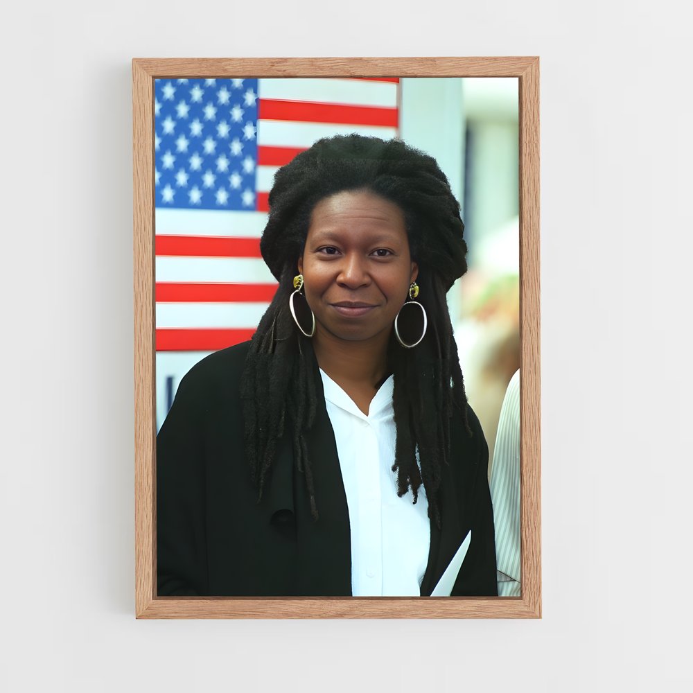 ap-whoopi goldberg-5 cadre Bois clair
