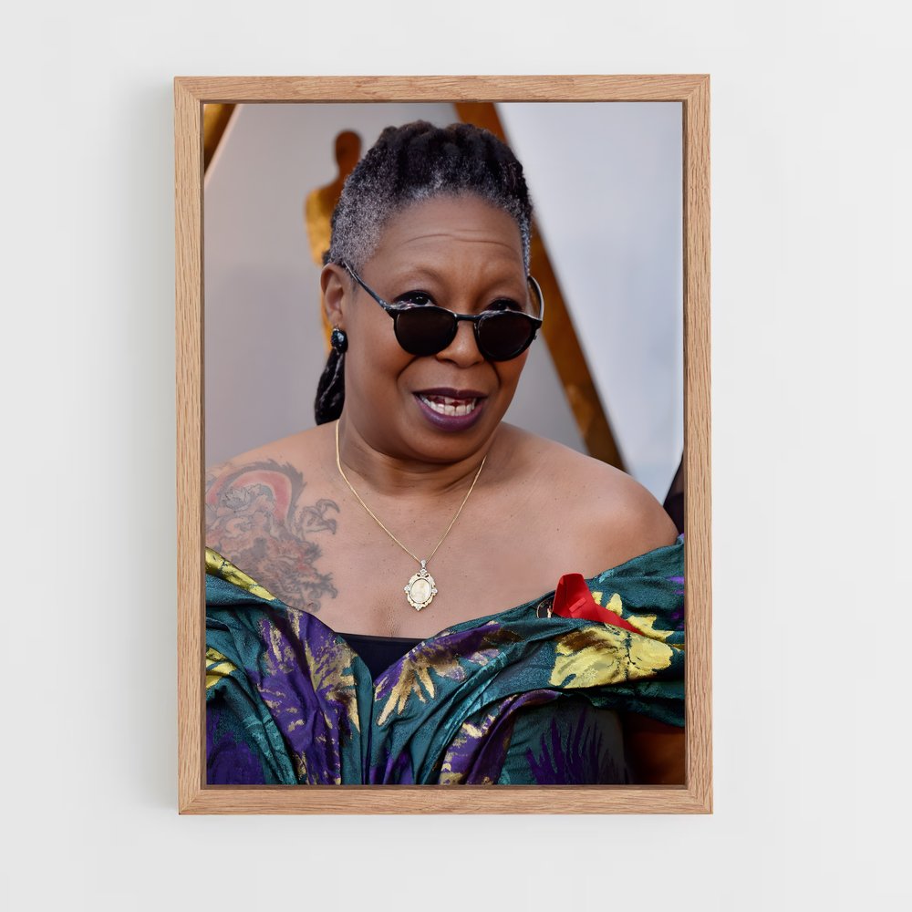 ap-whoopi goldberg-6 cadre Bois clair