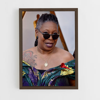 ap-whoopi goldberg-6 cadre Bois foncé