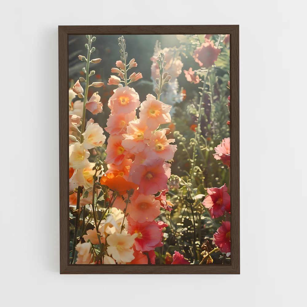 ap-wildflower bloom-2 cadre Bois foncé