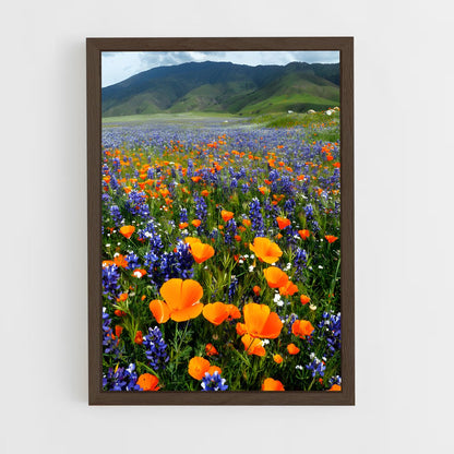 ap-wildflower field-10 cadre Bois foncé