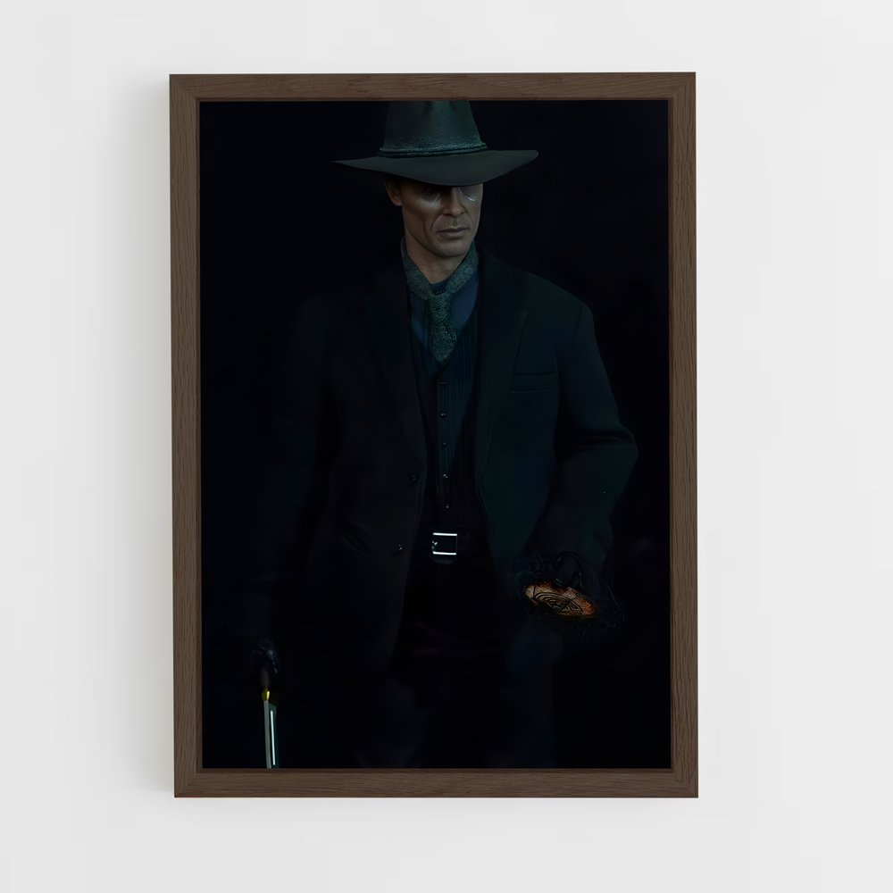 ap-william man in black-3 cadre Bois foncé