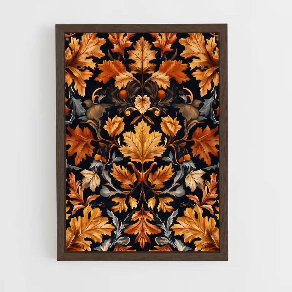 ap-william morris patterns-4 cadre Bois foncé