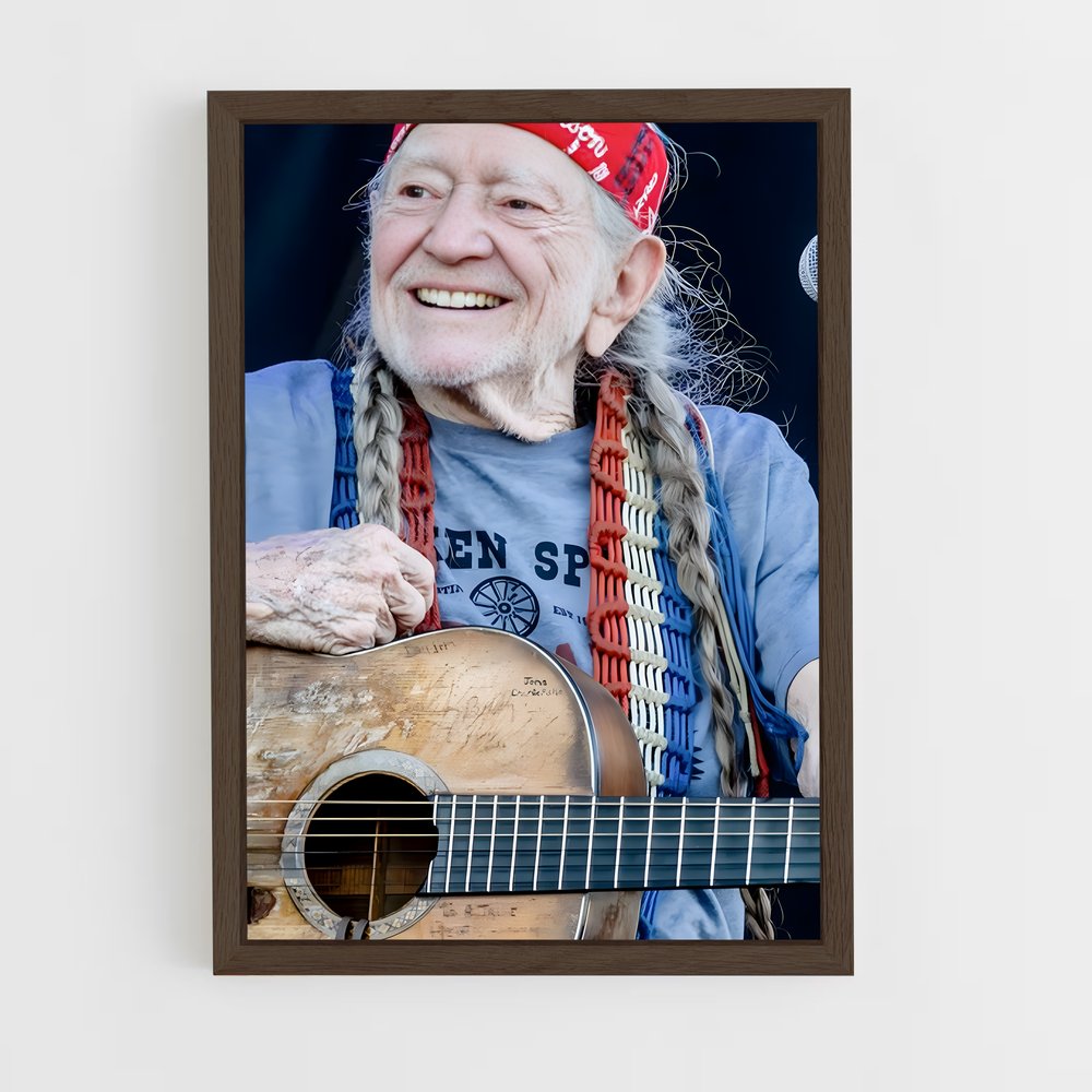 ap-willie nelson-6 cadre Bois foncé