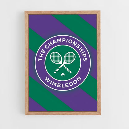 ap-wimbledon flag-2 cadre Bois clair