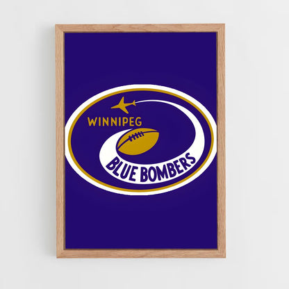 ap-winnipeg blue bombers-4 cadre Bois clair