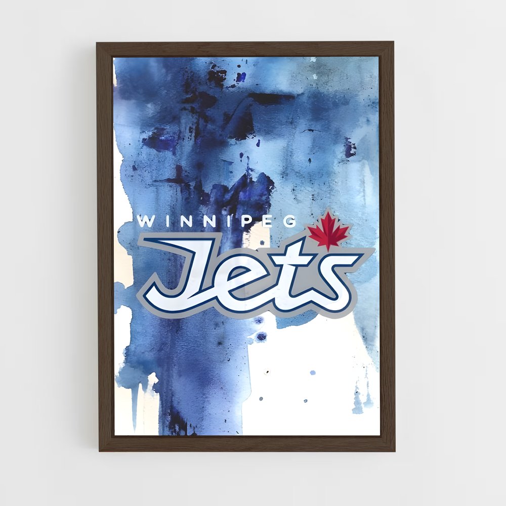 ap-winnipeg jets-3 cadre Bois foncé