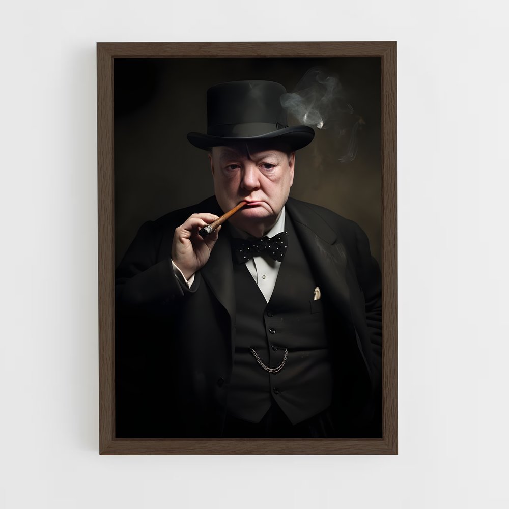 ap-winston churchill-4 cadre Bois foncé