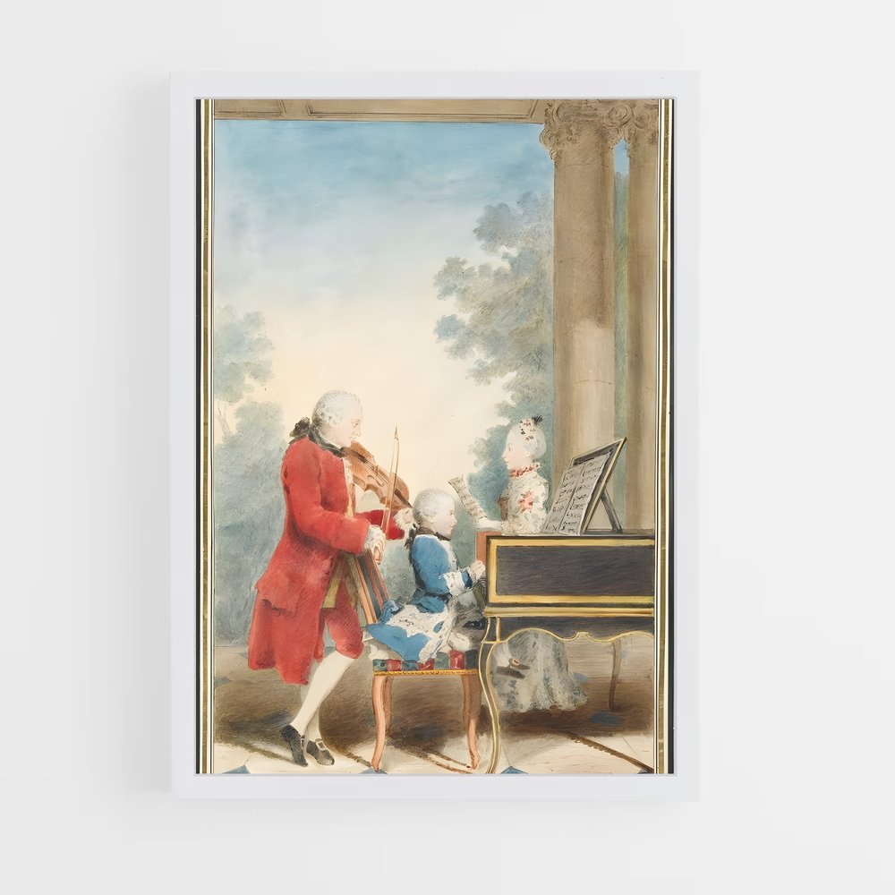 ap-wolfgang amadeus mozart-4 cadre Blanc