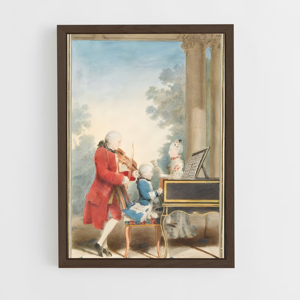 ap-wolfgang amadeus mozart-4 cadre Bois foncé