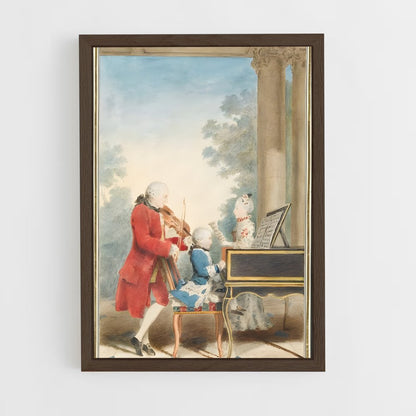 ap-wolfgang amadeus mozart-4 cadre Bois foncé