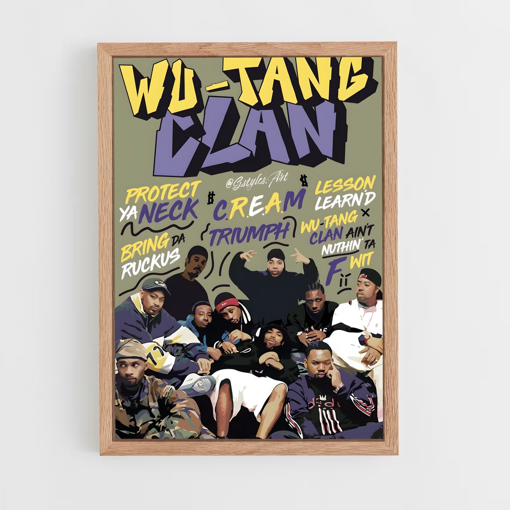 ap-wu-tang clan-2 cadre Bois clair