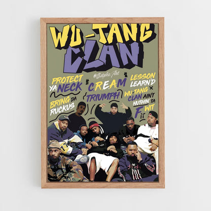 ap-wu-tang clan-2 cadre Bois clair