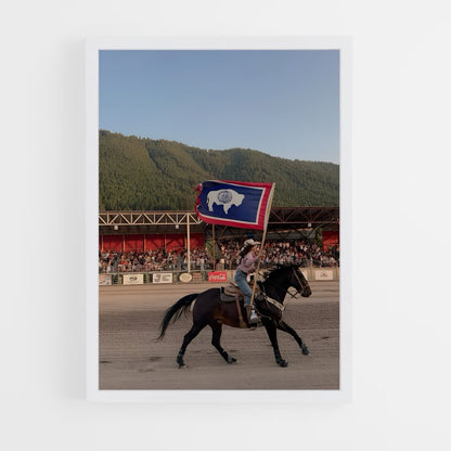ap-wyoming flag-1 cadre Blanc