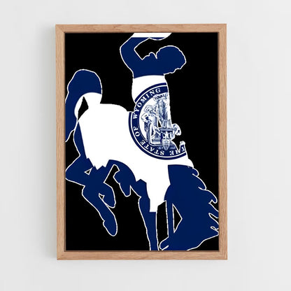 ap-wyoming flag-2 cadre Bois clair
