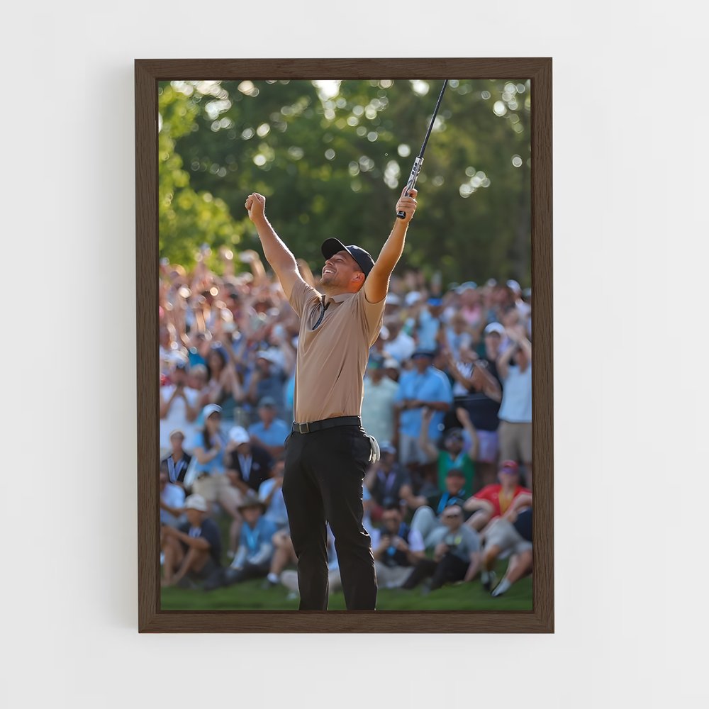 ap-xander schauffele-1 cadre Bois foncé