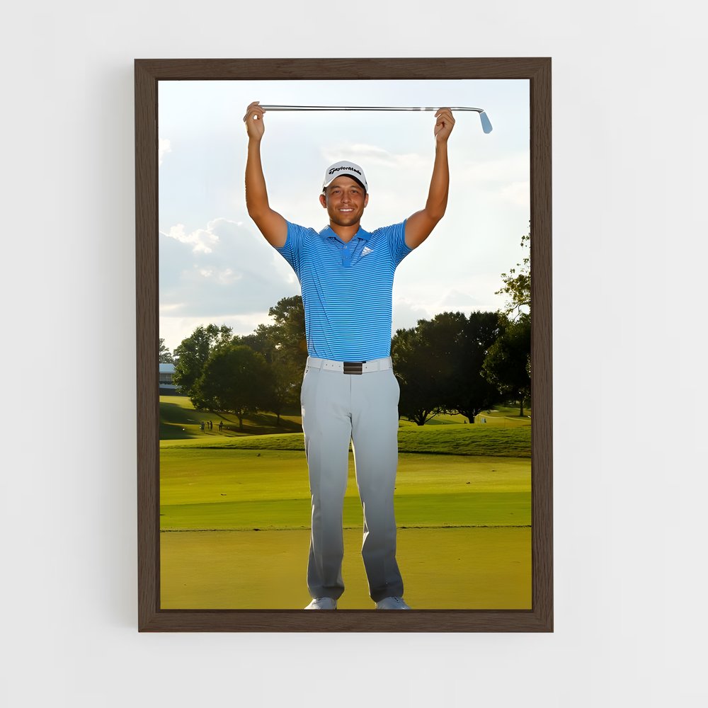 ap-xander schauffele-3 cadre Bois foncé