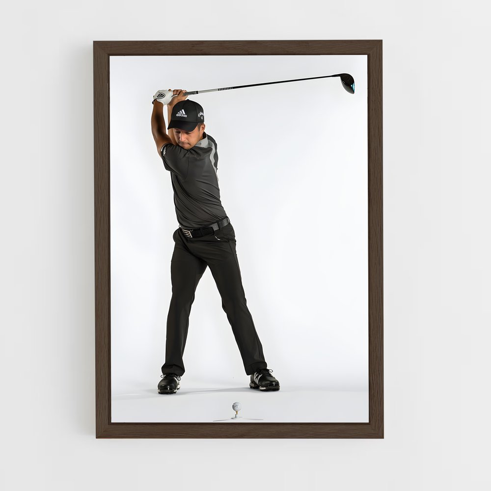 ap-xander schauffele-6 cadre Bois foncé