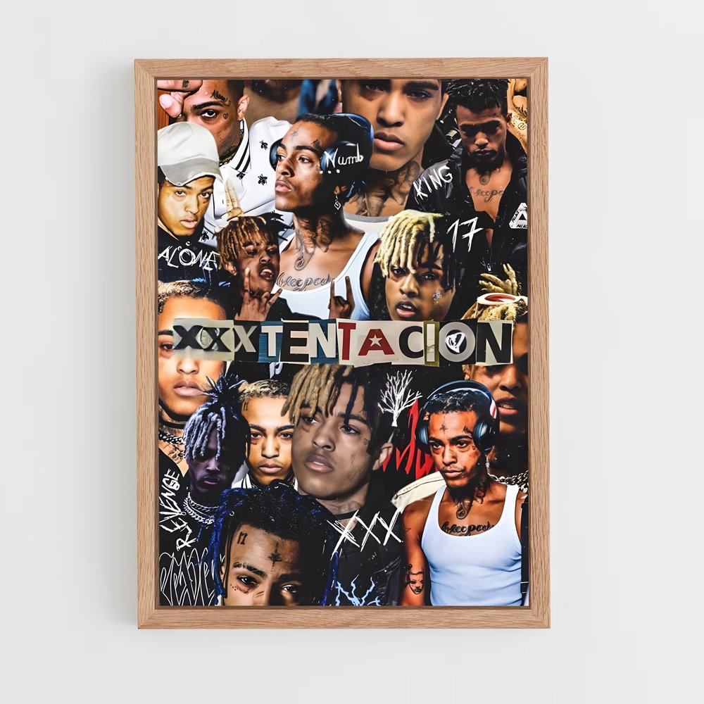ap-xxxtentacion-3 cadre Bois clair
