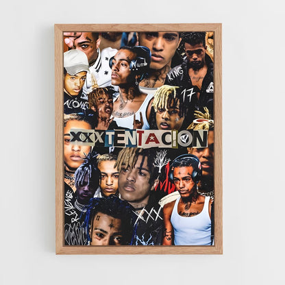 ap-xxxtentacion-3 cadre Bois clair