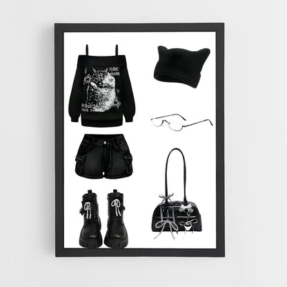 ap-y2k fashion-11 cadre Noir