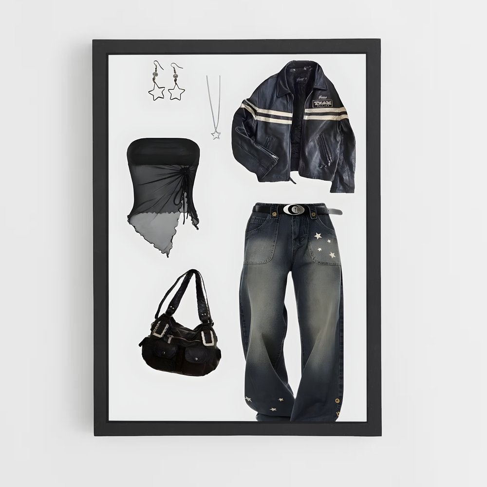 ap-y2k fashion-4 cadre Noir