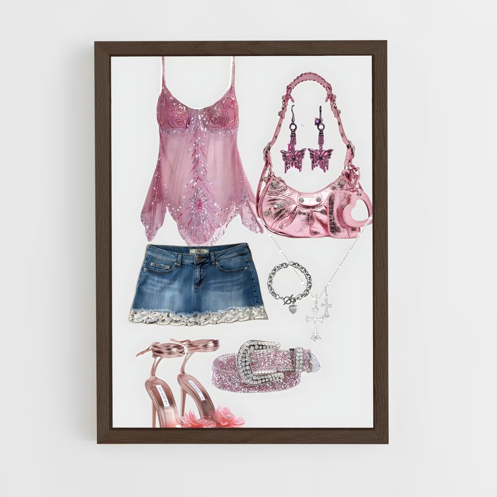 ap-y2k fashion-8 cadre Bois foncé