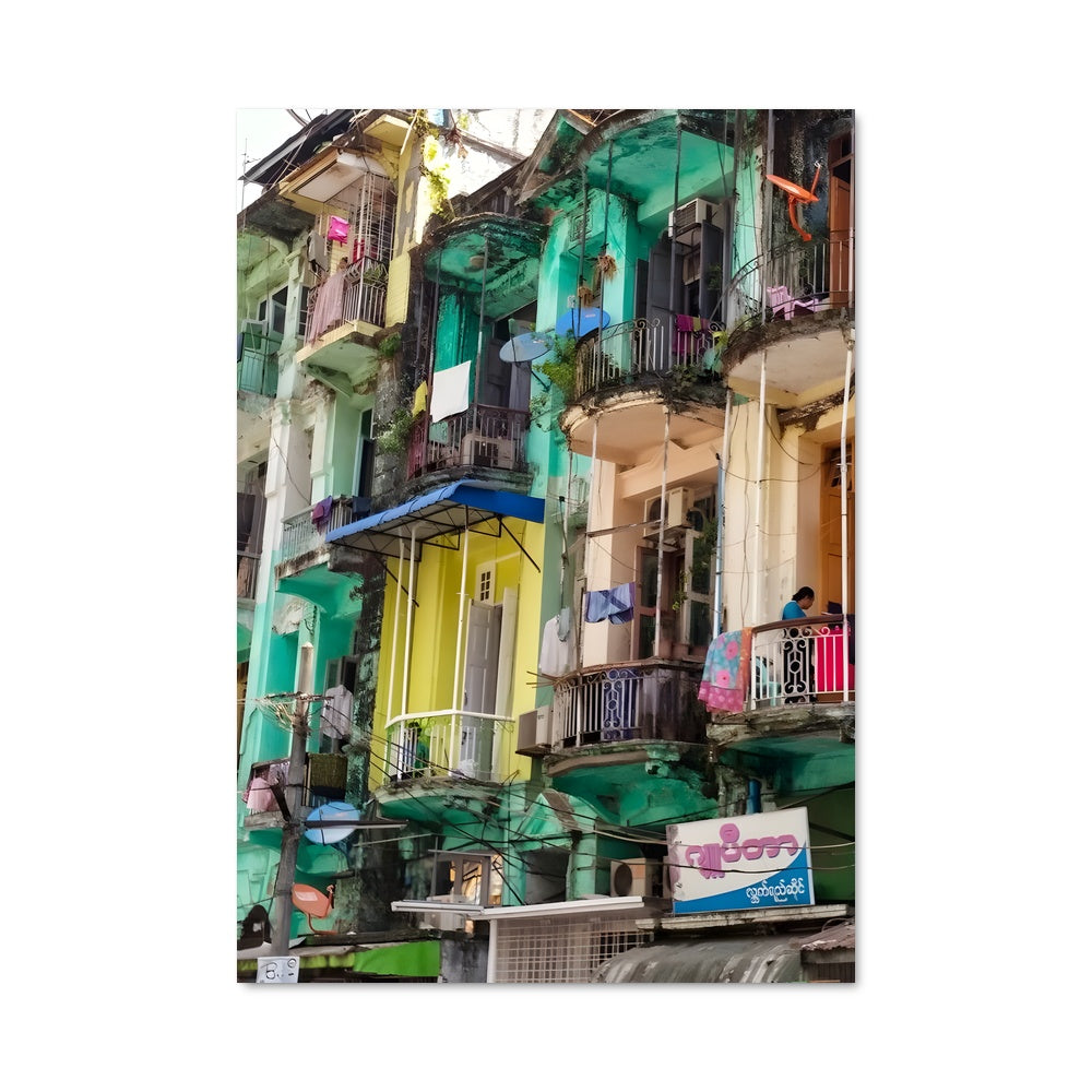 Poster Couleurs de Yangon