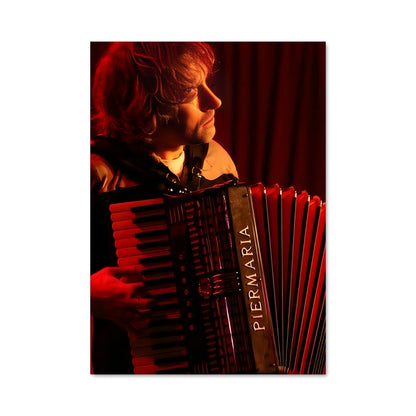 Poster Accordéoniste Étoilé