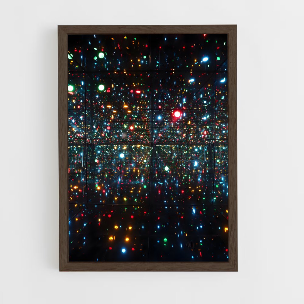 ap-yayoi kusama-3 cadre Bois foncé