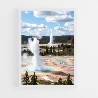 ap-yellowstone geysers-1 cadre Blanc