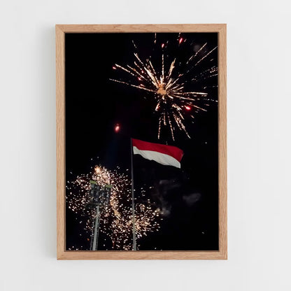 ap-yemen flag-4 cadre Bois clair