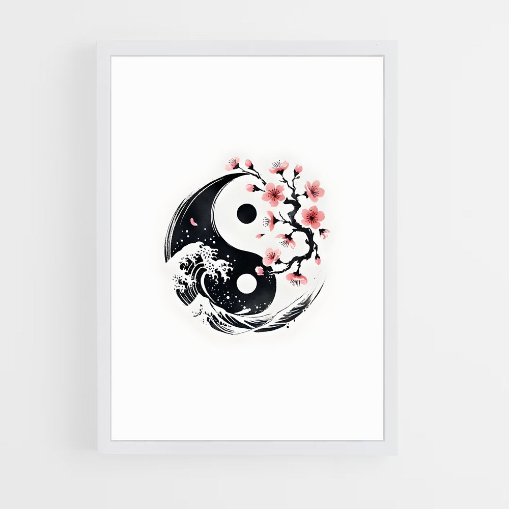 ap-yin yang-1 cadre Blanc