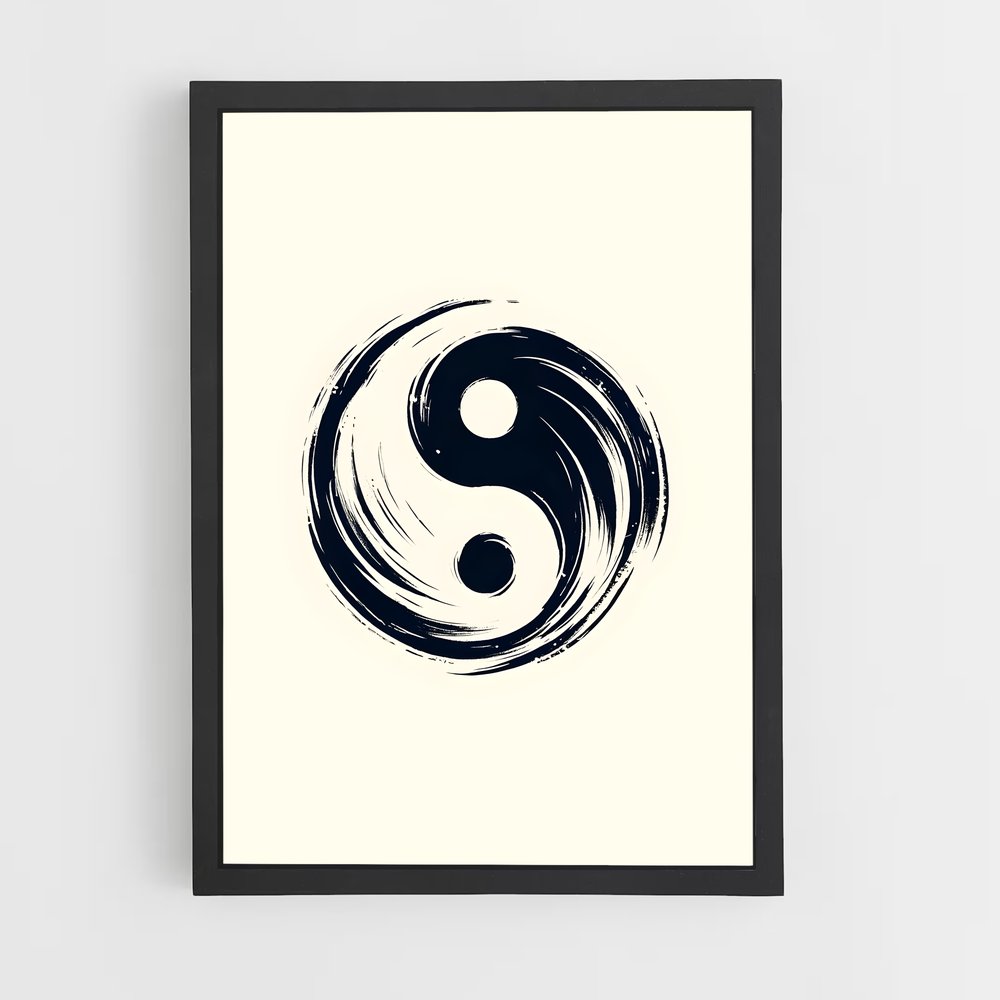 ap-yin yang-2 cadre Noir