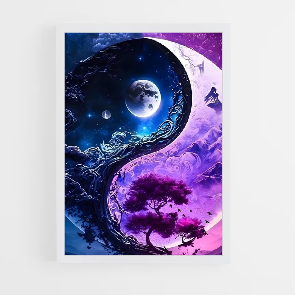 ap-yin yang-6 cadre Blanc