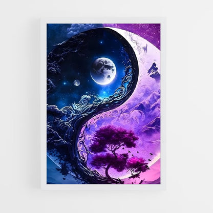 ap-yin yang-6 cadre Blanc