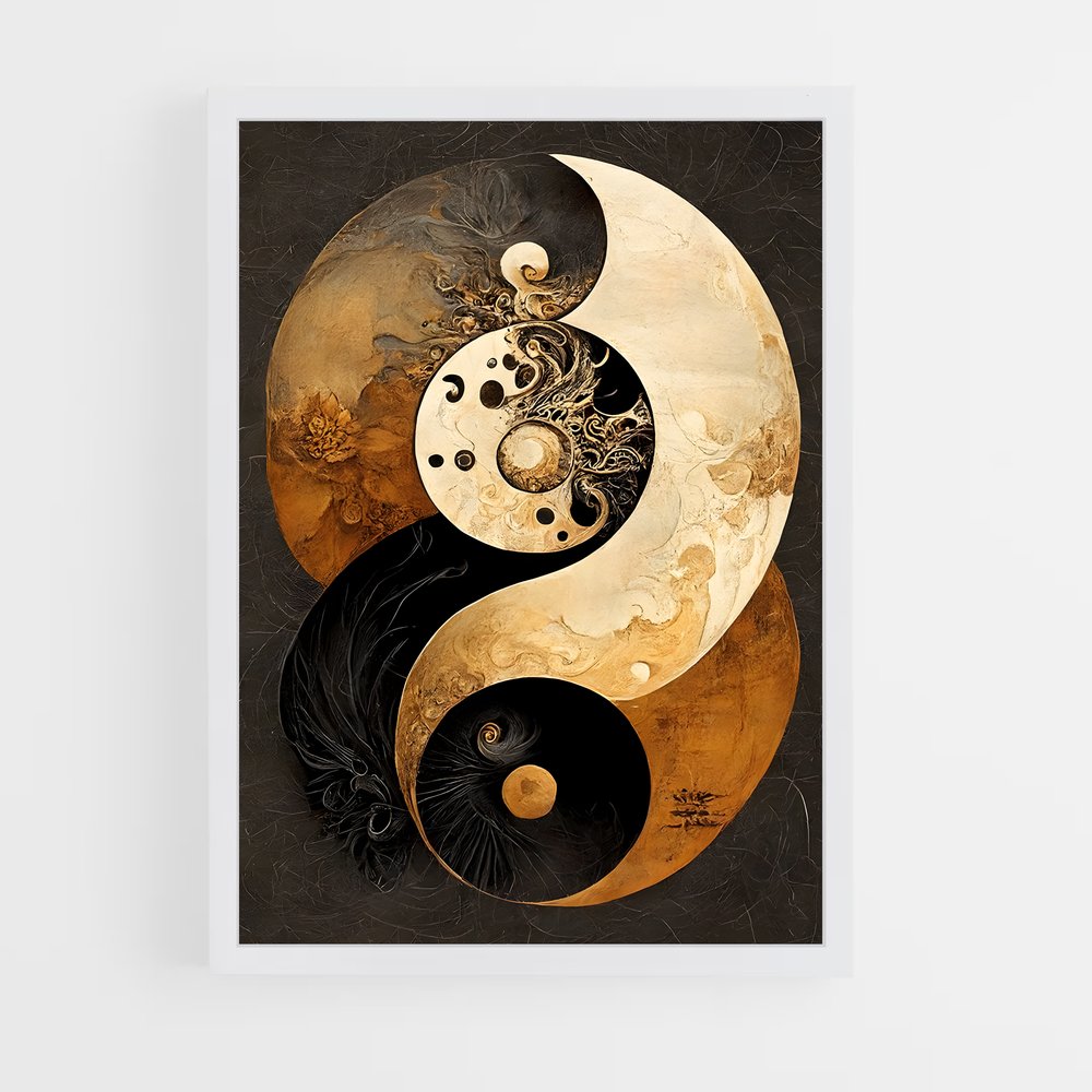 ap-yin yang-7 cadre Blanc