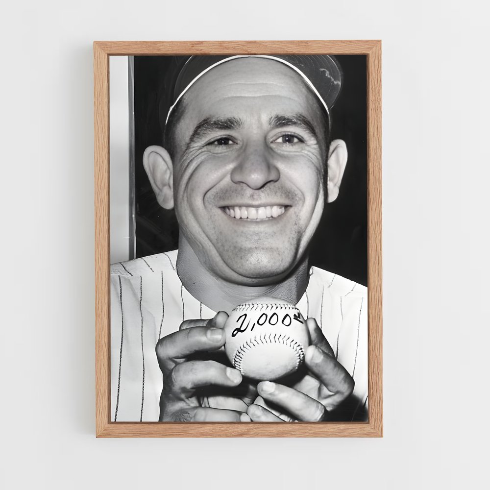 ap-yogi berra-3 cadre Bois clair