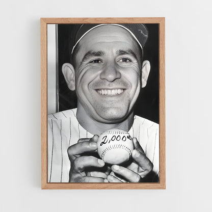 ap-yogi berra-3 cadre Bois clair