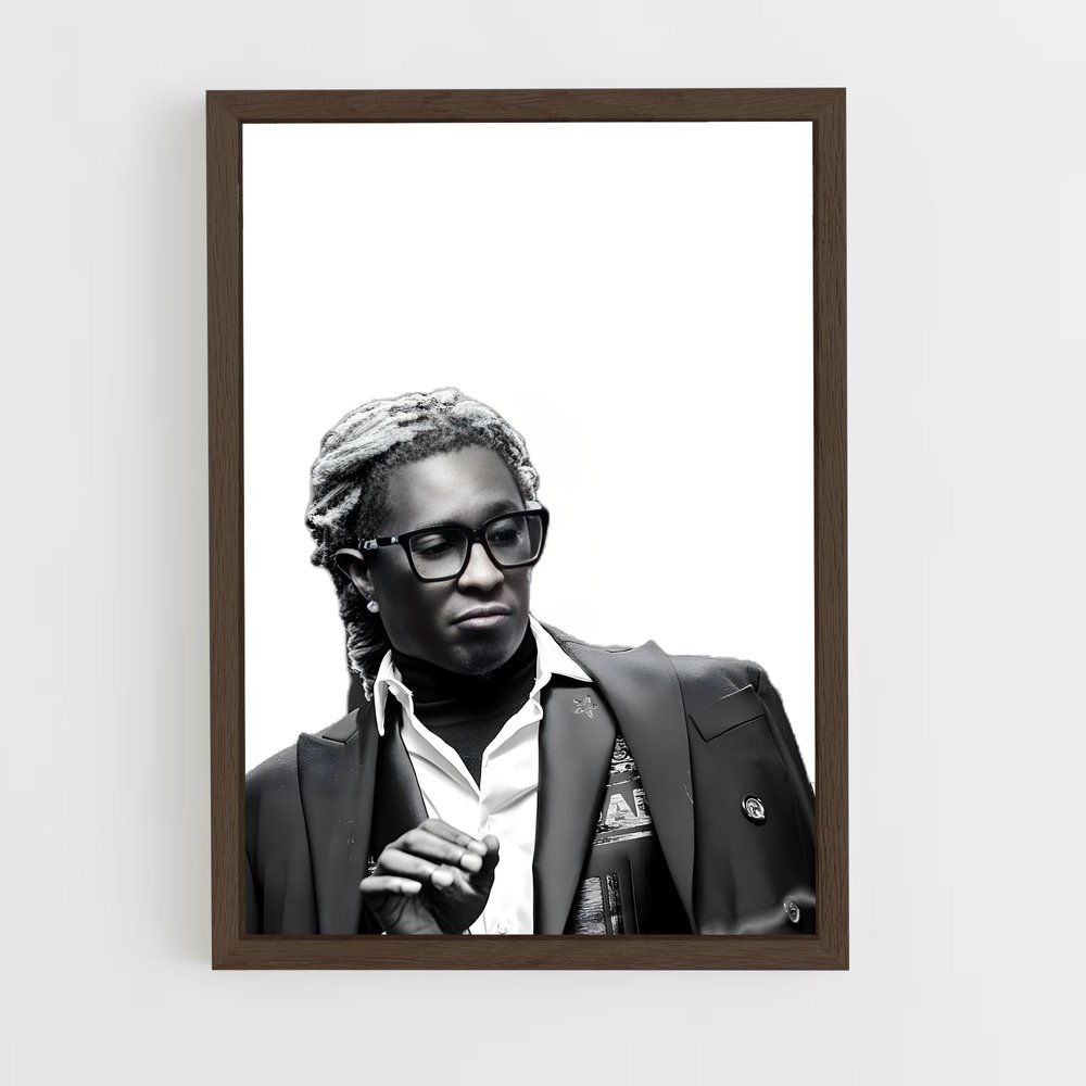 ap-young thug-3 cadre Bois foncé