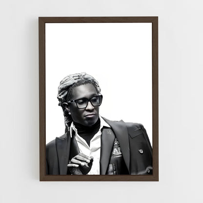 ap-young thug-3 cadre Bois foncé