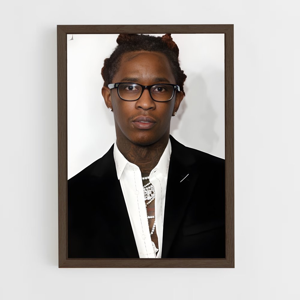 ap-young thug-5 cadre Bois foncé
