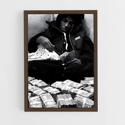 ap-youngboy never broke again-5 cadre Bois foncé