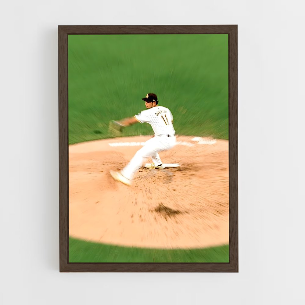 ap-yu darvish-5 cadre Bois foncé