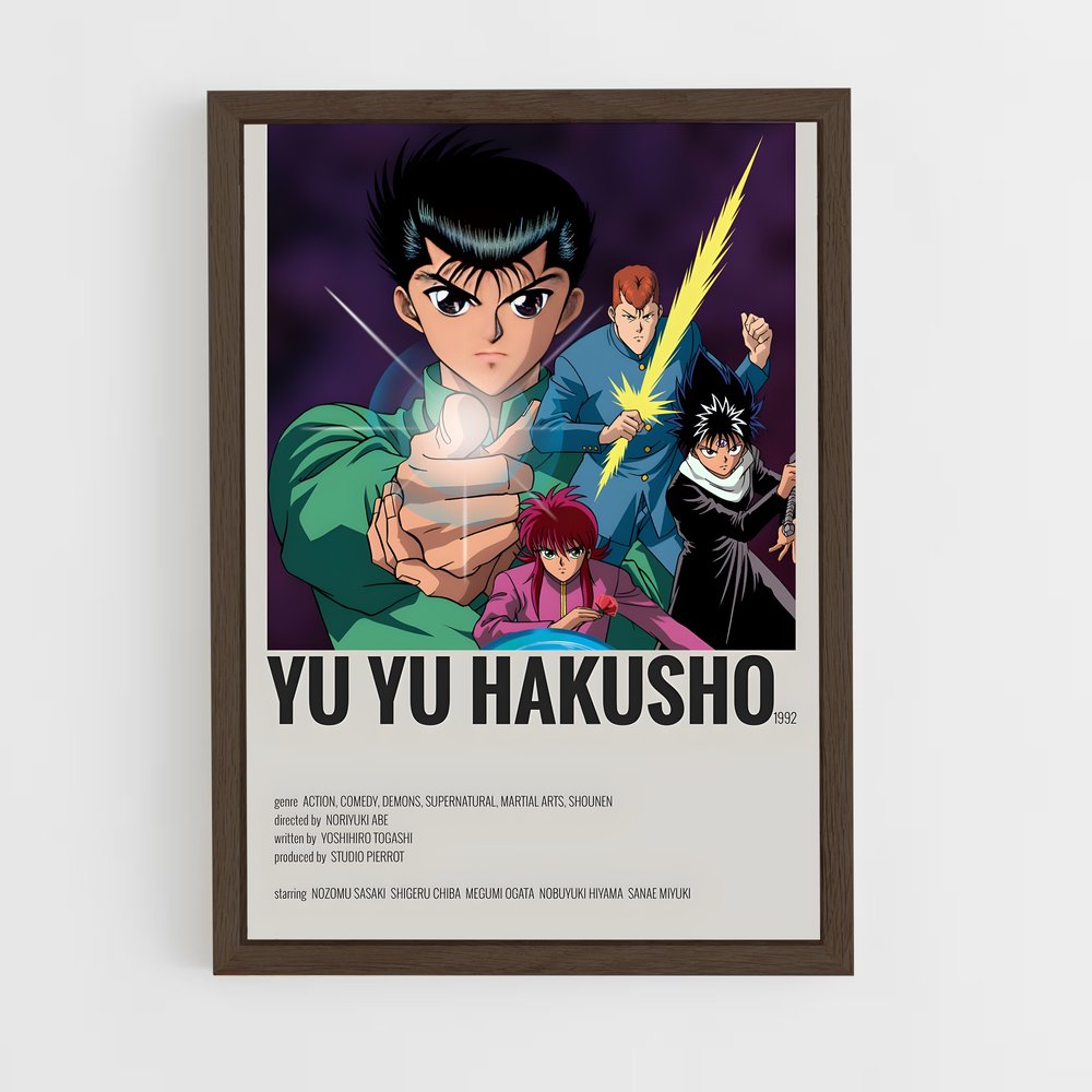 ap-yu yu hakusho-6 cadre Bois foncé