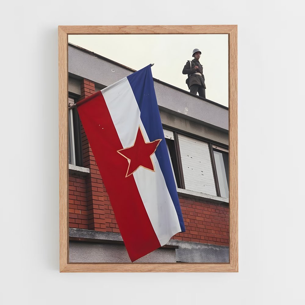 ap-yugoslavia flag-1 cadre Bois clair
