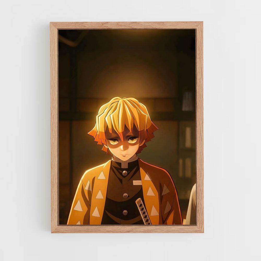 ap-zenitsu agatsuma-3 cadre Bois clair