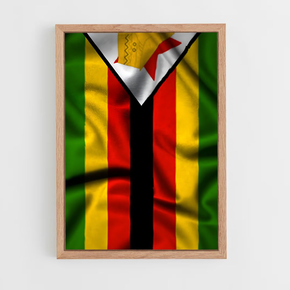 ap-zimbabwe flag-1 cadre Bois clair